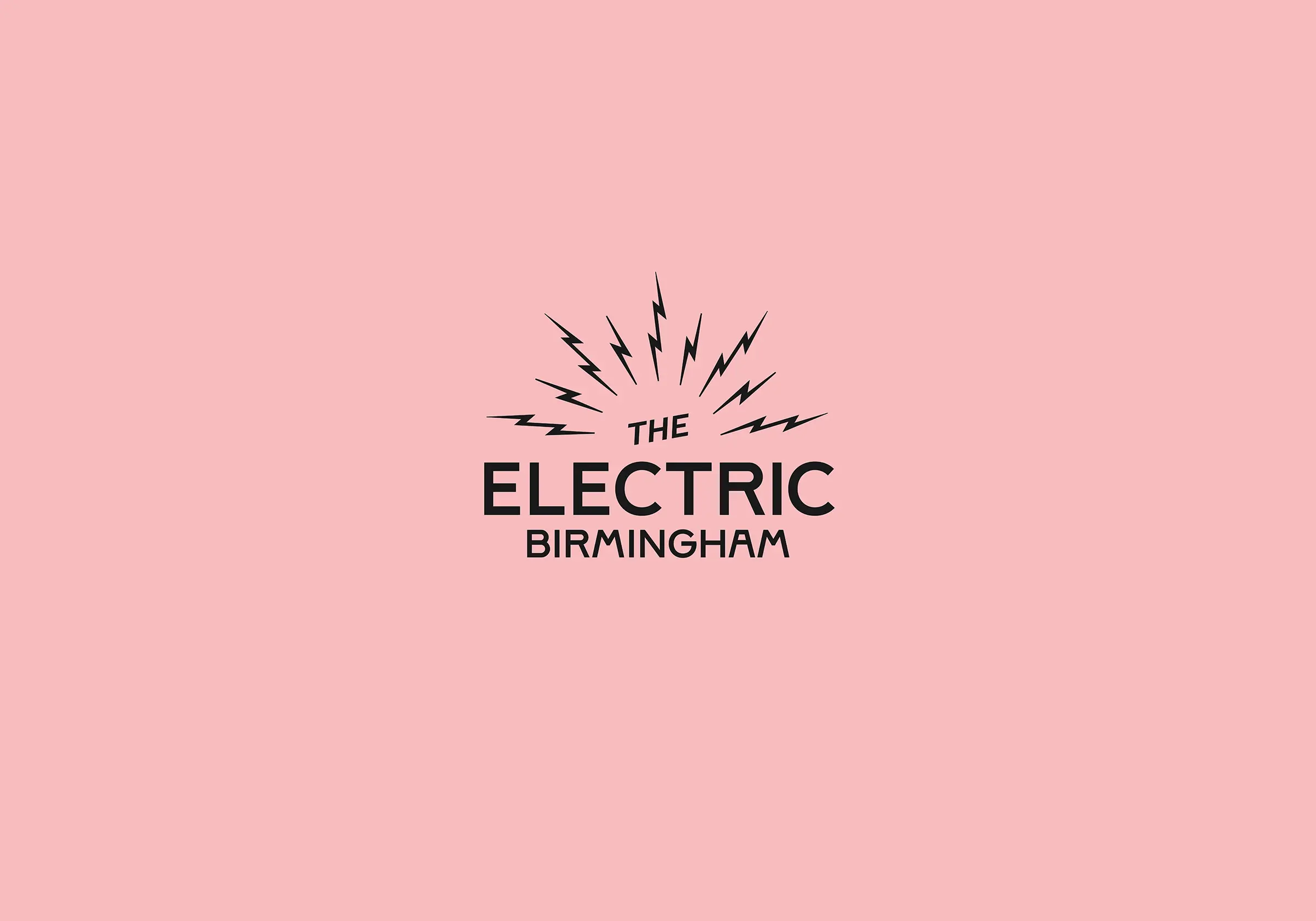 An image of the logo for The Electric, against a pink background.