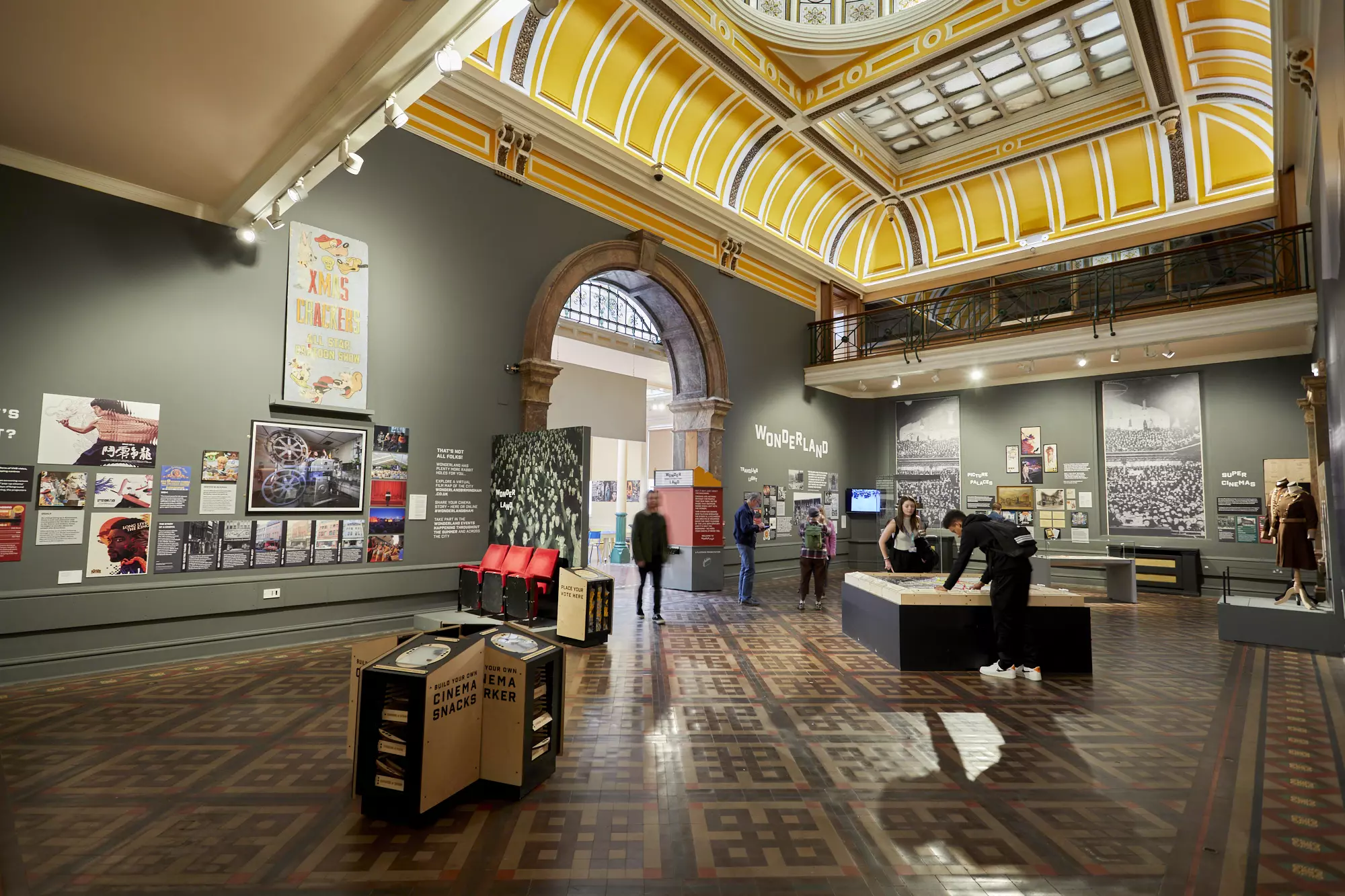 An installation view of Flatpack's Wonderland exhibition at Birmingham Museum and Art Gallery.