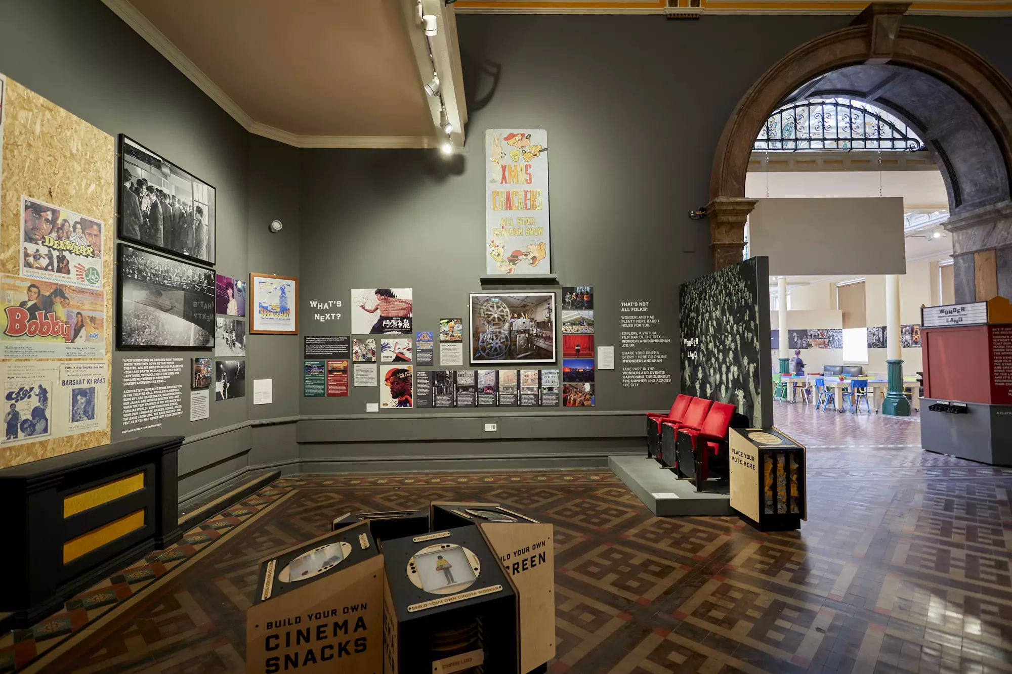An installation view of Flatpack's Wonderland exhibition at Birmingham Museum and Art Gallery.