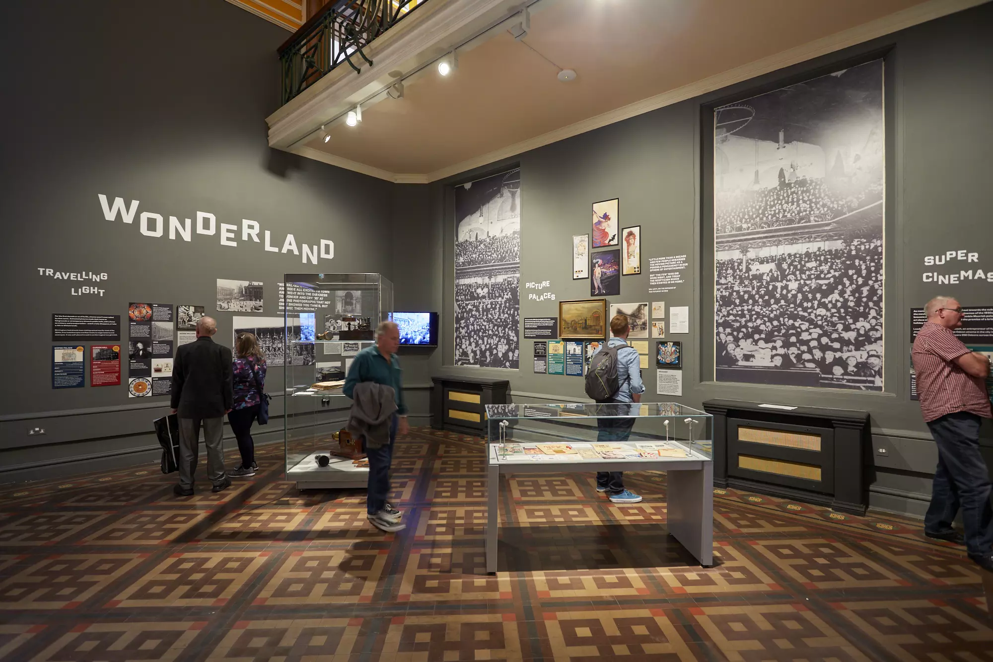 An installation view of Flatpack's Wonderland exhibition at Birmingham Museum and Art Gallery.